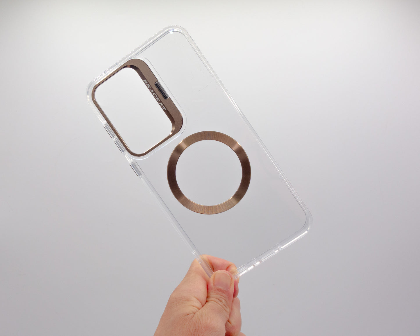 Estuche con aro magnético y bracket de soporte para Samsung