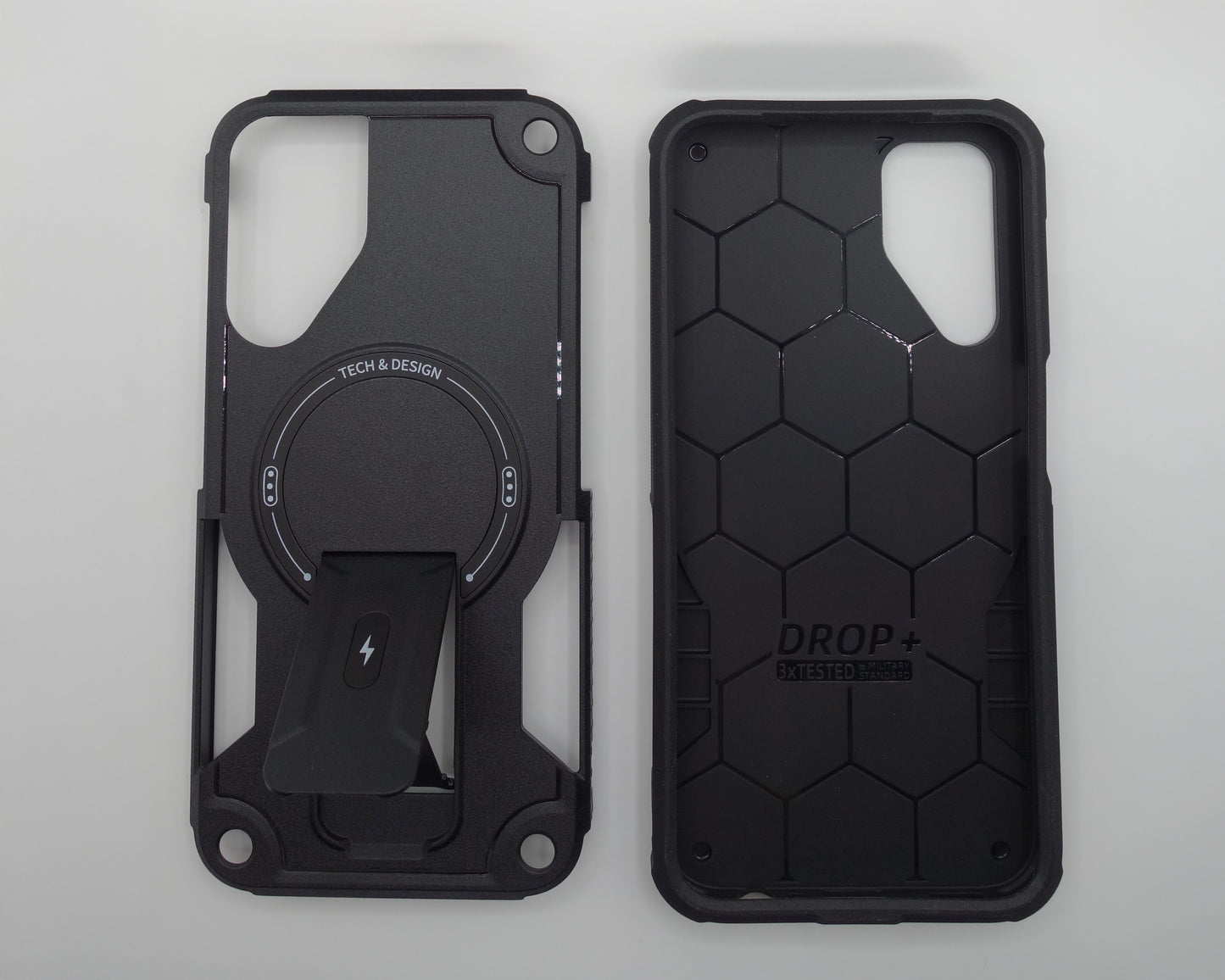 Estuche anticaida de 2 piezas y pata de soporte para Samsung