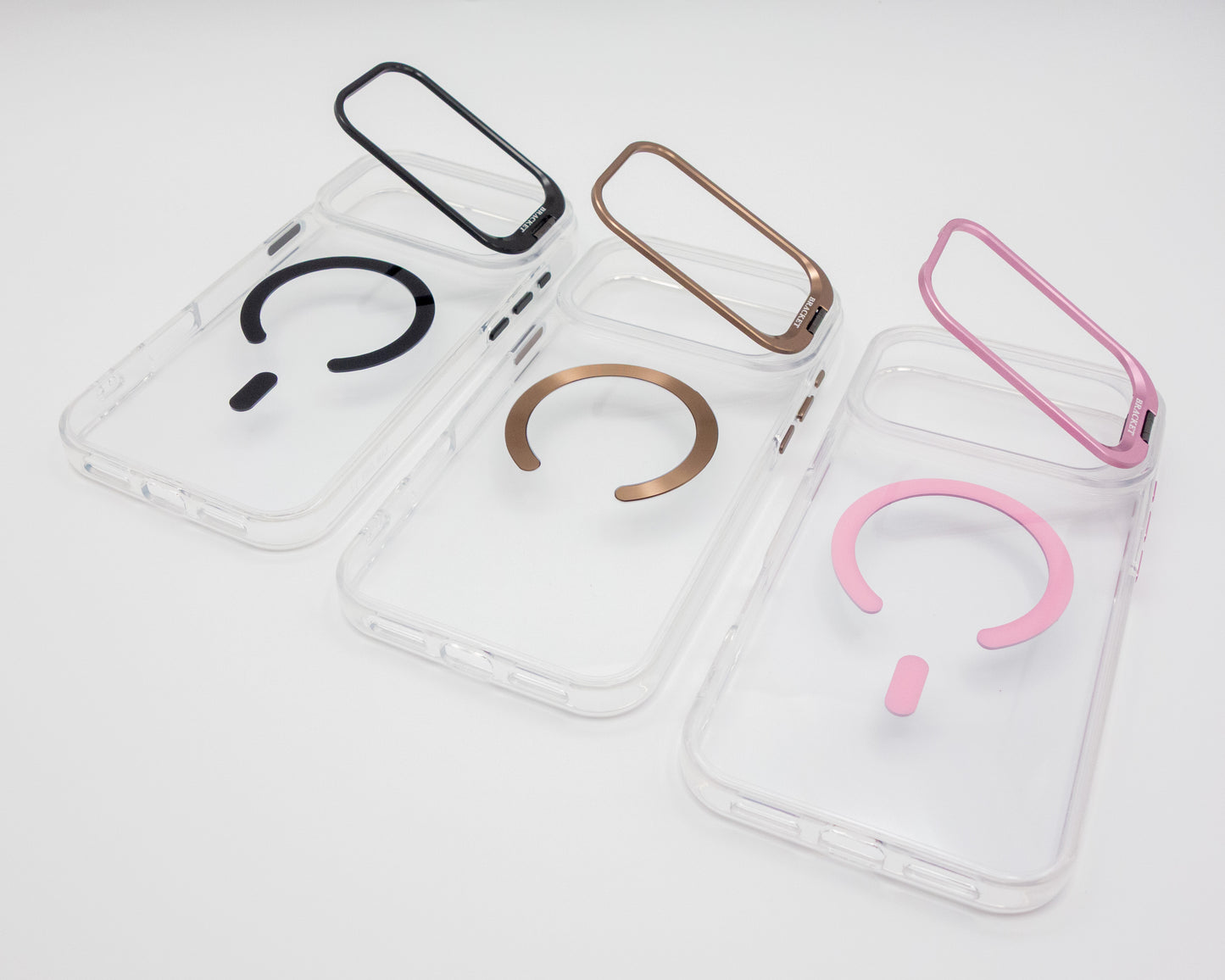 Estuche con aro magnético y bracket de soporte para iPhone