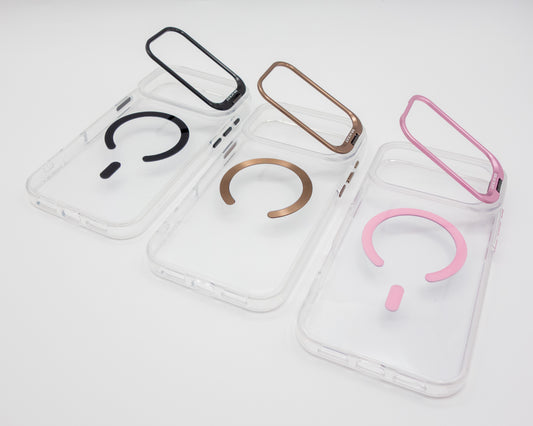 Estuche con aro magnético y bracket de soporte para iPhone