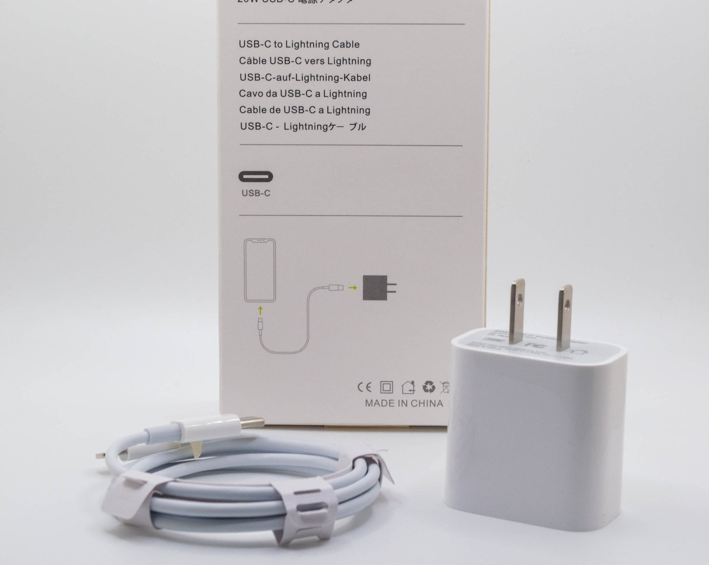 Adaptador de corriente 20W USB C a Lightning