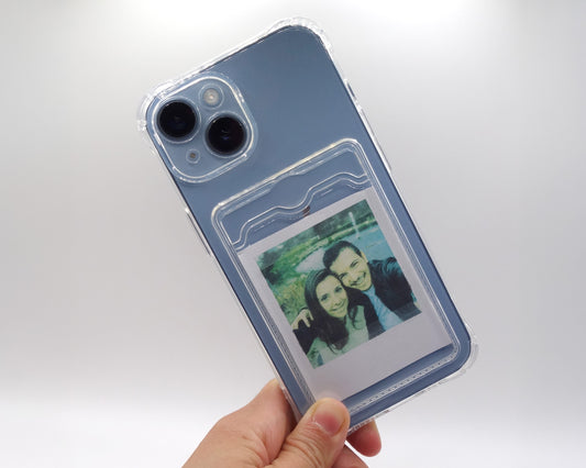Estuche transparente con bolsillo para fotografía/tarjetas